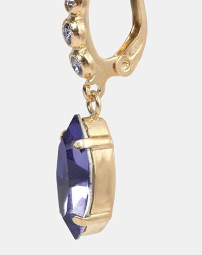 Shop 8 By Yoox Gold Plated 925 Silver Charm Earring Woman Earrings Purple Size - 925/1000 Silver