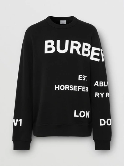 Shop Burberry Horseferry Pr In Black