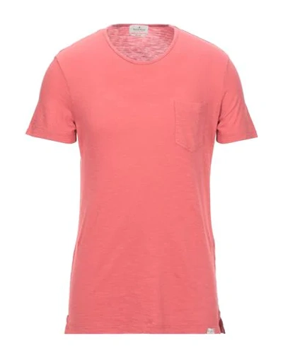 Shop Brooksfield Man T-shirt Brick Red Size 42 Cotton