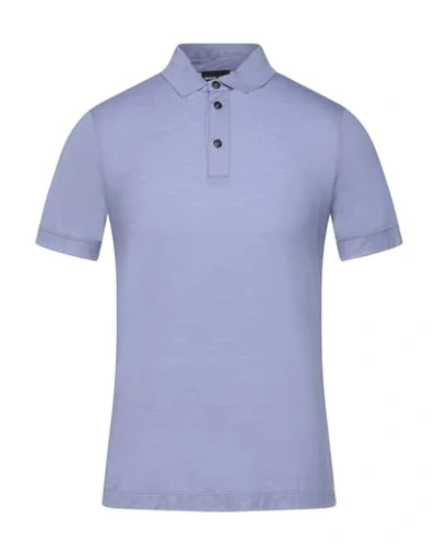 Shop Giorgio Armani Polo Shirt In Slate Blue