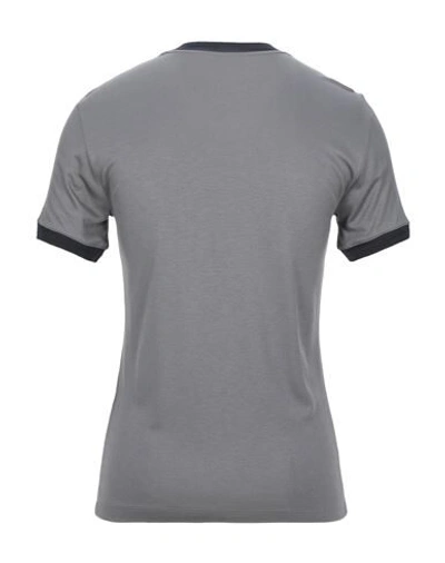 Shop Giorgio Armani Man T-shirt Grey Size 38 Viscose, Silk