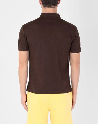 Shop Polo Ralph Lauren Slim Fit Mesh Polo Shirt Man Polo Shirt Cocoa Size Xs Cotton, Elastane In Brown