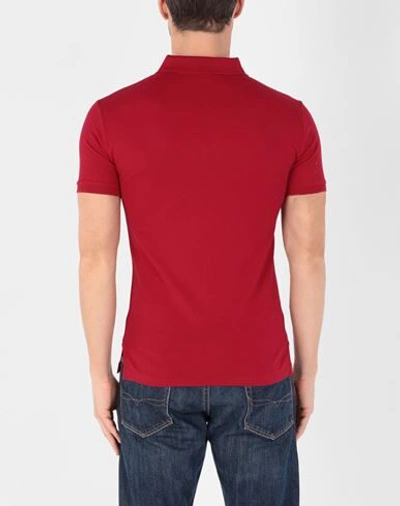 Shop Polo Ralph Lauren Slim Fit Mesh Polo Shirt Man Polo Shirt Brick Red Size S Cotton, Elastane