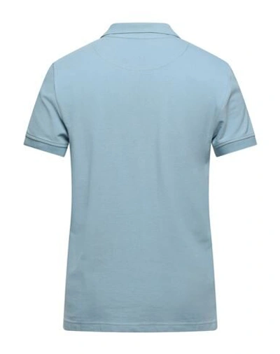 Shop Moose Knuckles Polo Shirts In Sky Blue