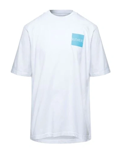 Outhere Men's Short Sleeve T-shirt Crew Neckline Jumper  Lunar In White