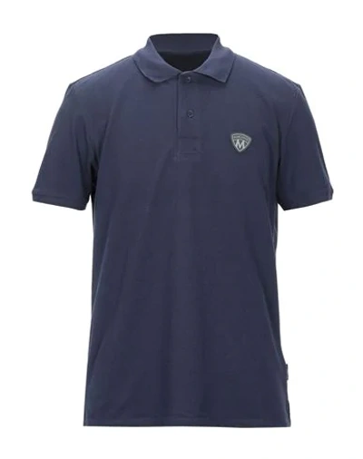Shop Marciano Polo Shirts In Dark Blue