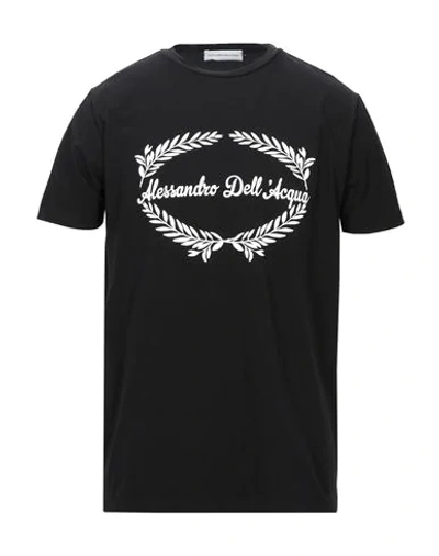 Shop Alessandro Dell'acqua T-shirts In Black