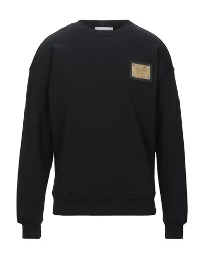 Shop Moschino Man Sweatshirt Black Size 42 Cotton