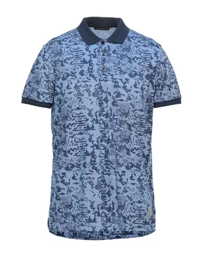 Shop Alessandro Dell'acqua Man Polo Shirt Blue Size M Cotton