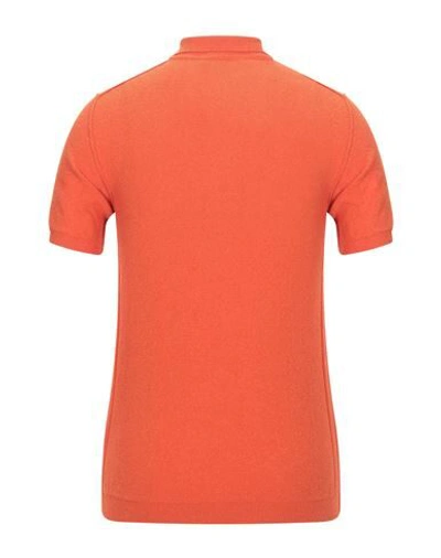 Shop Roberto Collina Man Sweater Orange Size 36 Cotton, Polyamide
