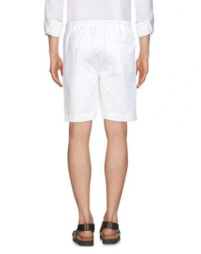 Shop Daniele Alessandrini Homme Man Shorts & Bermuda Shorts White Size 30 Cotton