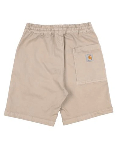 Shop Carhartt Man Shorts & Bermuda Shorts Sand Size Xs Cotton, Elastane In Beige