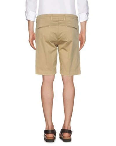 Shop Entre Amis Man Shorts & Bermuda Shorts Camel Size 38 Cotton, Elastane In Beige