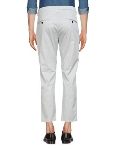 Shop Dondup Man Pants Light Grey Size 34 Cotton, Elastane