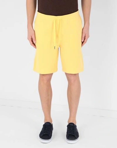 Shop Polo Ralph Lauren Man Shorts & Bermuda Shorts Yellow Size S Cotton, Polyester