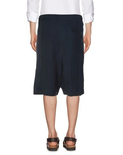 Giorgio Armani Man Shorts & Bermuda Shorts Midnight Blue Size 32 Cupro In Blue