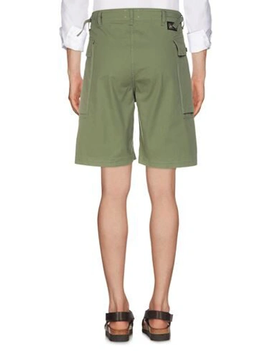 Aries Herringbone-weave Cargo Pockets In Green