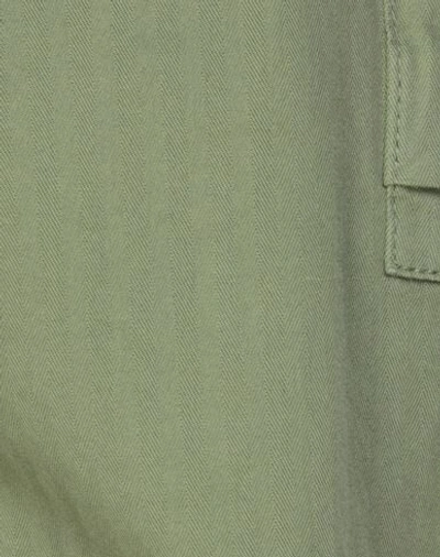 Aries Herringbone-weave Cargo Pockets In Green