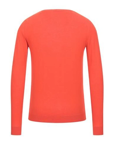 Shop Roberto Collina Man Sweater Coral Size 40 Cotton In Red