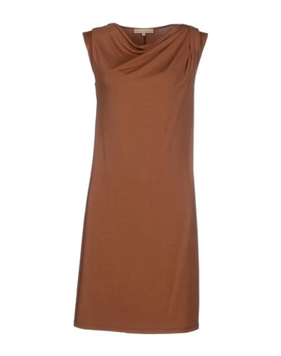Michael Kors Short Dress In Brown