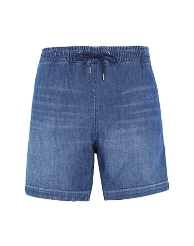 Shop Polo Ralph Lauren Man Denim Shorts Blue Size L Cotton