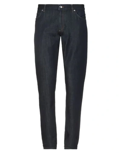 Shop Dolce & Gabbana Man Denim Pants Blue Size 42 Cotton, Zamak, Calfskin