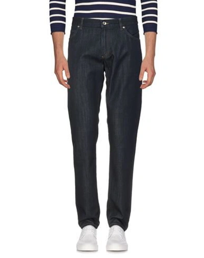 Shop Dolce & Gabbana Man Denim Pants Blue Size 42 Cotton, Zamak, Calfskin