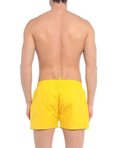 Shop Dsquared2 Man Swim Trunks Yellow Size 38 Polyamide