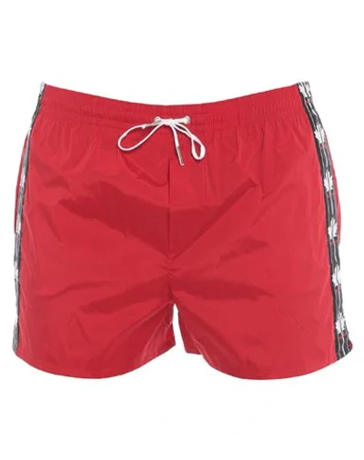 Shop Dsquared2 Swim Trunks In Red