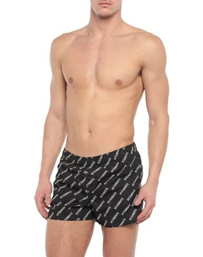 Black All-over Logo Swim Shorts