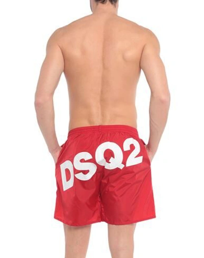 Shop Dsquared2 Swim Trunks In Red