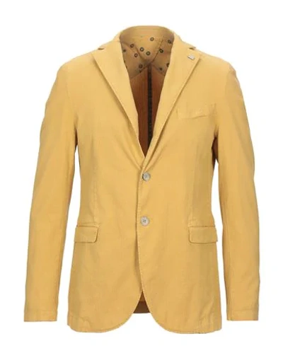Shop Barbati Suit Jackets In Ocher