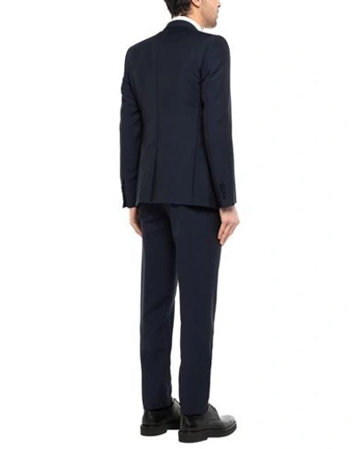 Shop Dolce & Gabbana Man Suit Midnight Blue Size 48 Virgin Wool, Mohair Wool In Dark Blue