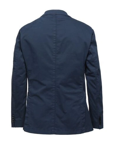 Shop Boglioli Man Suit Jacket Midnight Blue Size 38 Cotton, Elastane
