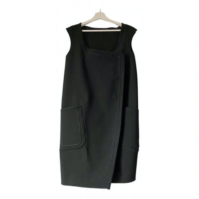 Pre-owned Brioni Wool Mid-length Dress In Black