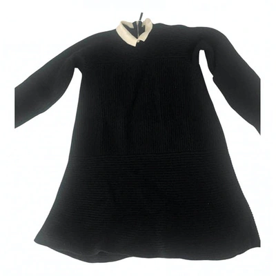 LOUIS VUITTON. Mid-length dress 100% wool, black color