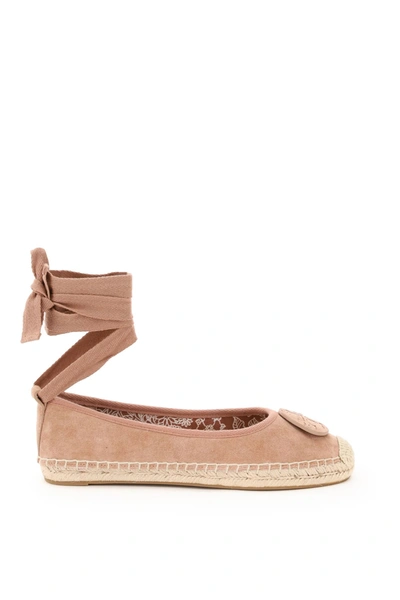 Shop Tory Burch Minnie Ballet Espadrilles In Malva (pink)