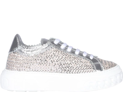 Shop Casadei Off Road Sneakers In Silver