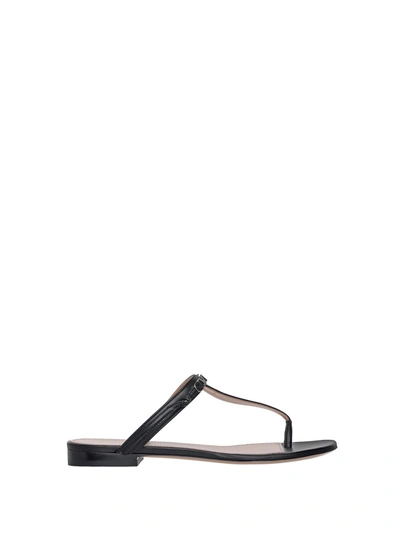 Shop Givenchy Logo-strap Sandals In Black