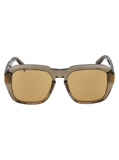 Shop Dunhill Du0001s Sunglasses In 004 Brown Brown Yellow