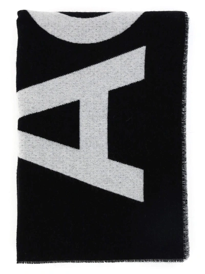 Shop Acne Studios Scarf In Black/white