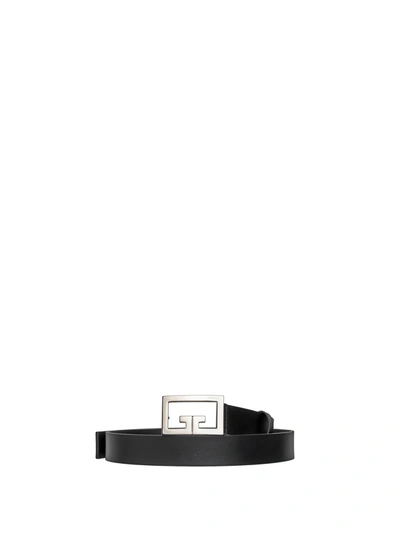 Shop Givenchy Double G Belt In Black