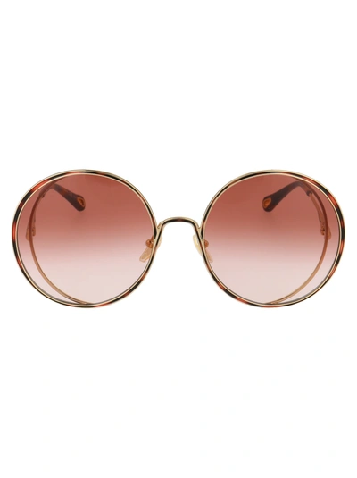 Shop Chloé Ch0037s Sunglasses In 002 Gold Gold Orange