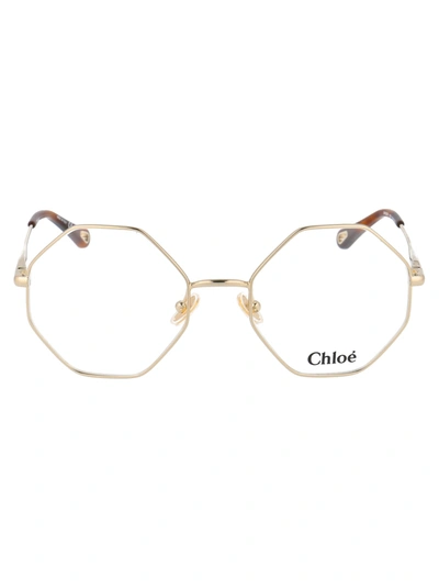 Shop Chloé Ch0022o Glasses In 004 Gold Gold Transparent