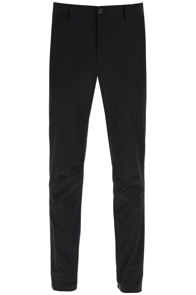 Shop Burberry Shibden Cotton Trousers In Black (black)