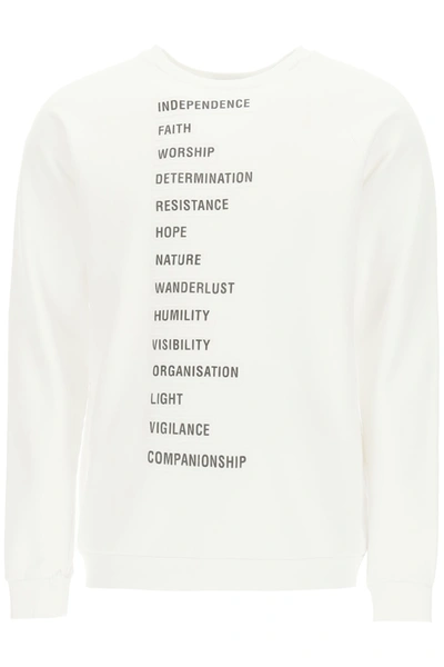 Shop Raf Simons Wording Patches Archive Redux Sweatshirt In White (white)