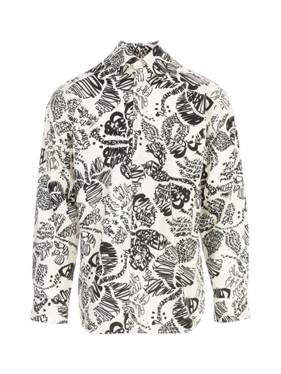 Shop Marni Printed L/s Shirt In Black Printed