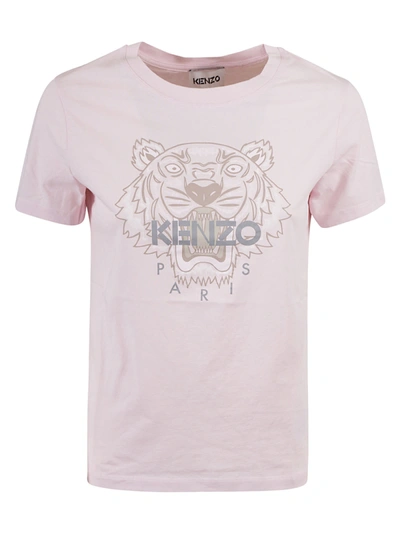 Shop Kenzo Tiger T-shirt In Rose Clair