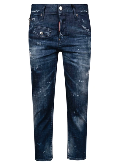Shop Dsquared2 Distressed Detail Jeans In C