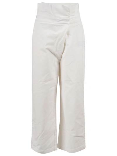 Shop Federica Tosi High Waist Trousers In Bianco
